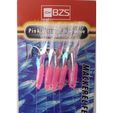 Pink Shrimp Hockeye (5 x Size 2/0 Hooks)