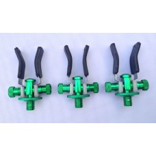 Green ALU Adjustable Spring Action Rodrest