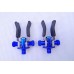 Blue ALU Adjustable Spring Action Rodrest